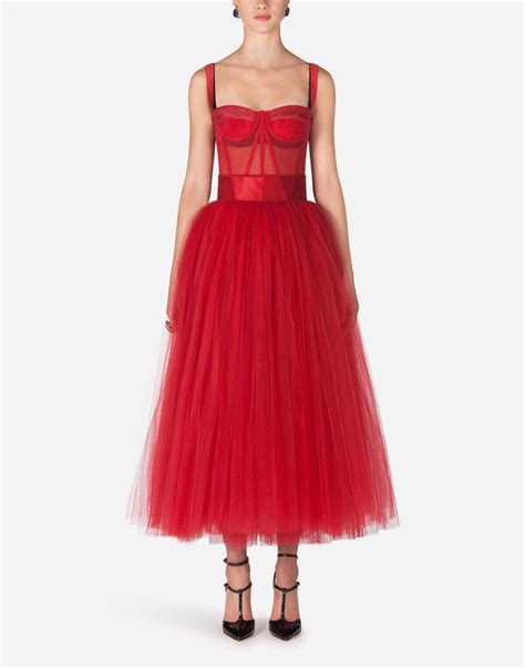 dolce gabbana red tulle dress|neiman marcus Dolce & Gabbana dress.